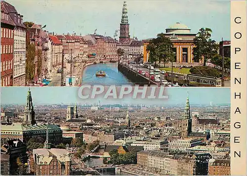 Cartes postales moderne Copenhagen Thorvaldsens Museum Tramway