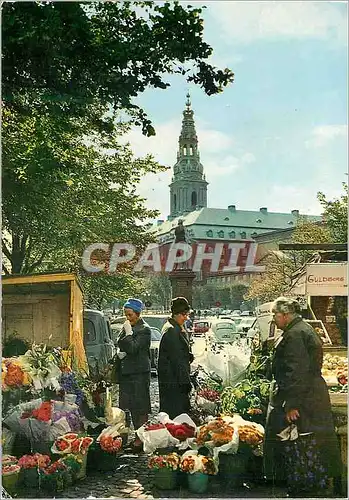Cartes postales moderne Copenhagen the Flower Market at Hojbro Plads