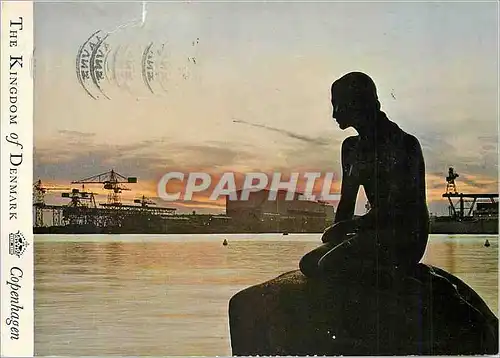 Moderne Karte The Kingdom of Denmark Copenhagen Daybreak in Copenhagen