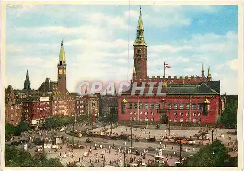 Cartes postales moderne Copenhague la Place de l'Hotel de Ville
