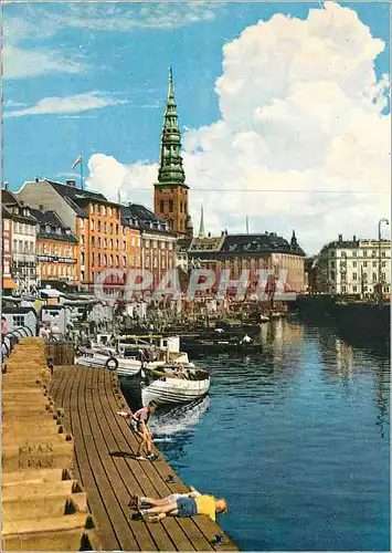 Cartes postales moderne Copenhagen Gammel Strand Bateaux