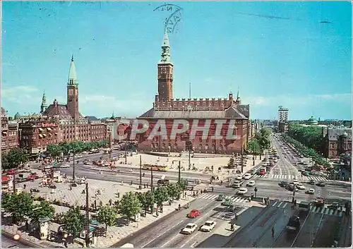 Cartes postales moderne Copenhague la Place de l'Hotel de Ville