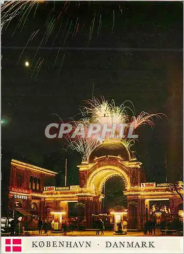 Moderne Karte Tivoli main Entrance by Night