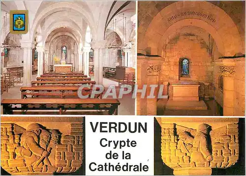 Moderne Karte Verdun(Meuse) France Crypte de la Cathedrale