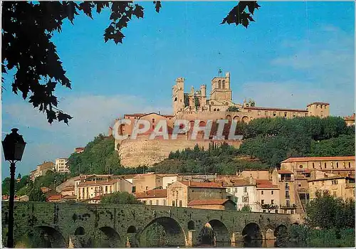 Cartes postales moderne Beziers Capitale du Vignoble Languedocien l'Orb et la Cathedrale Saint Nazaire
