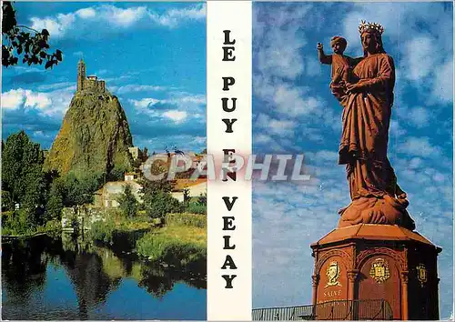 Cartes postales moderne Le Puy en Velay (Hte Loire) le Rocher d'Aiguilhe Notre Dame de France