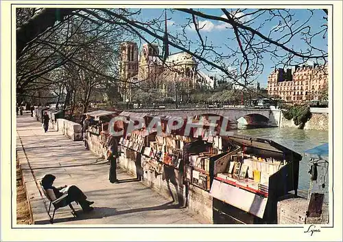 Moderne Karte Paris Notre Dame et les Bouquinistes