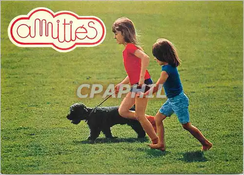Moderne Karte Nos Enfants Amities Chien