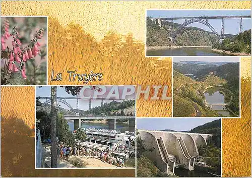 Moderne Karte La Truyere  (Cantal) Auvergne Reflets sur la Truyere Digitale  (Toxique) Viaduc de Garabit