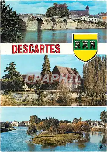 Cartes postales moderne Descartes  (Indre et Loire) en Touraine le Pont sur la Creuse la Vieille Eglise  (XIe et XIIe si