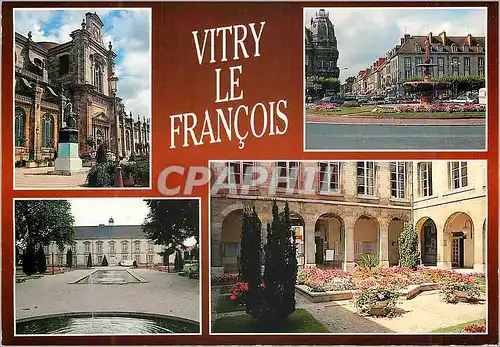 Cartes postales moderne Vitry le Francois  (Marne) Statue Royer Collard Eglise Notre Dame Place d'Armes