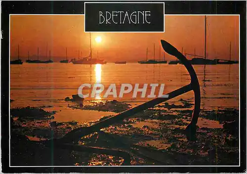 Cartes postales moderne La Bretagne en Couleur Coucher de Soleil sur la Cote Bretonne