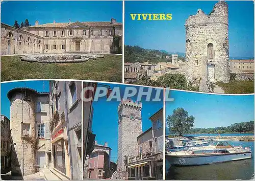 Moderne Karte Viviers sur Rhone (Ardeche)