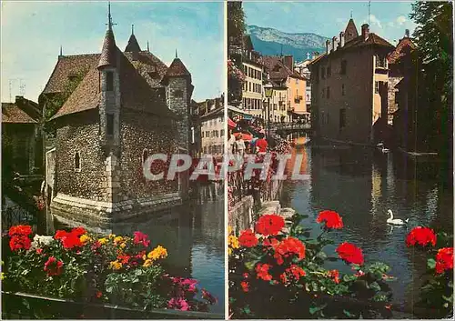Cartes postales moderne Palais de l'Isle et Vieilles Maisons sur le Canal le Thiou