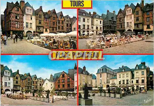 Ansichtskarte AK Tours (Indre et Loire) le Vieux Tours les Merveilles du Val de Loire Maisons du XVe siecle Place