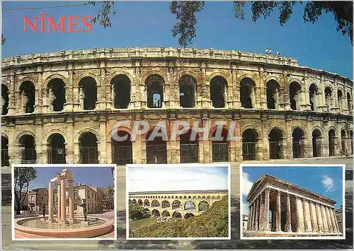 Cartes postales Nimes les Arenes le Pont du Gard la Maison Carree Place d'Assas