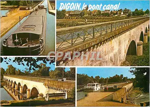 Ansichtskarte AK Digoin (S et L) le Pont Canal Bateau Peniche