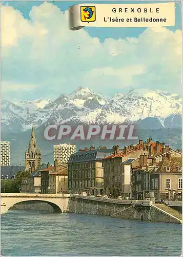 Cartes postales moderne Grenoble l'Isere l'Eglise Saint Andre et la Chaine de Belledonne