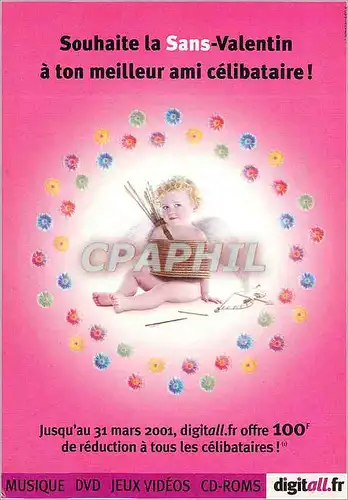 Cartes postales moderne Musique DVD Jeux Videos CD Roms Digitall Souhaite le sans Valentin  ton Meilleur ami Celibataire