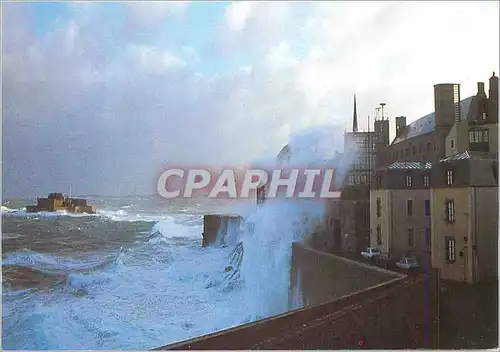 Moderne Karte Saint Malo Tempete sur le Chateau Gaillard