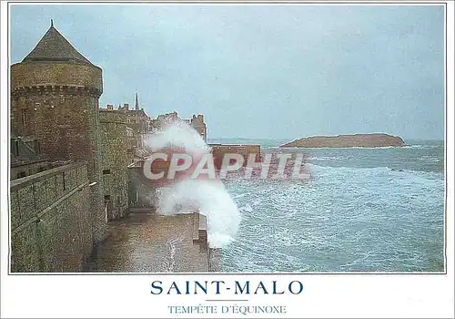 Cartes postales moderne Saint Malo Cite Corsaire (Ille et Vilaine) la Cote d'Emeraude Couleurs de Bretagne Tempete d'Equ