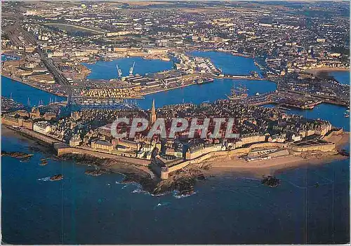 Moderne Karte Saint Malo Vue Generale