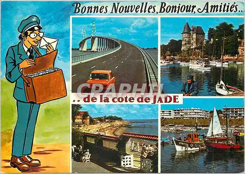 Cartes postales La Cote de Jade de l'Estuaire de la Loire a la Vendee Deroule son Ruban de Plages au Gre des Fal