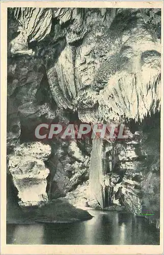 Cartes postales Padirac le Lac de la Flute le Lot Illustre Poesie au Fond du Souterrain coule une Eau Froide et