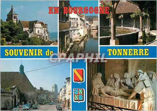 Ansichtskarte AK Tonnerre (Yonne) les Merveilles de l'Yonne l'Eglise Saint Pierre les Bords de l'Armancon la Foss