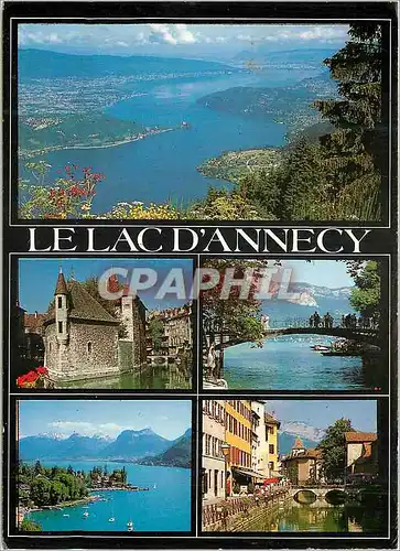 Moderne Karte Le Lac d'Annecy Haute Savoie France