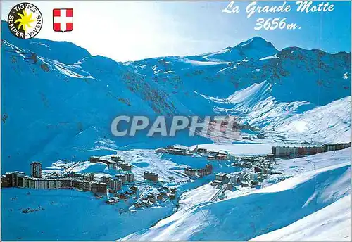 Moderne Karte Tignes Val Claret Altitude 2100 metres Savoie France Tignes Val Claret le Lavachet