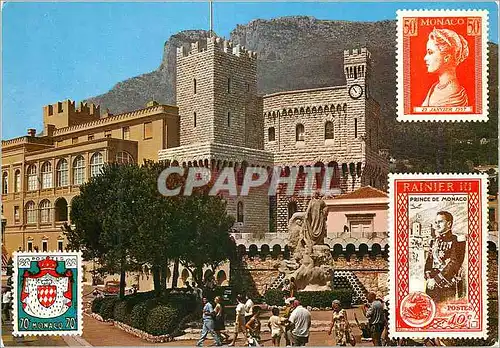 Moderne Karte Principaute de Monaco le Palais de SAS le Prince de Monaco et le Monument Commemoratif