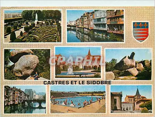 Moderne Karte Castres (Tarn) et ses Environs Touristiques le Sidobre