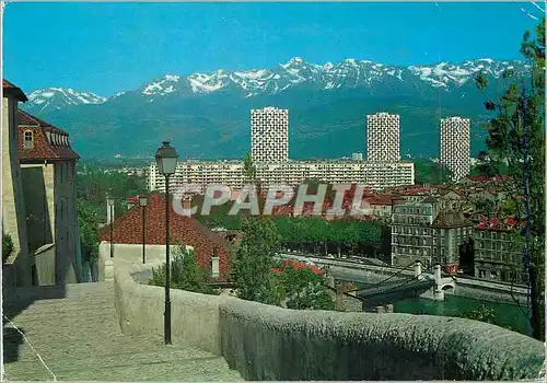 Cartes postales moderne Grenoble Montee de Chalemont et Chaine de Belledonne
