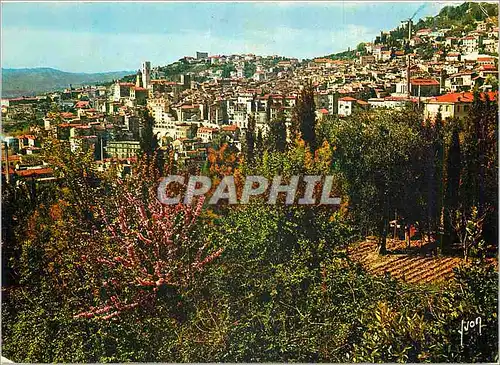 Cartes postales moderne Grasse (Alpes Maritimes) la Cote d'Azur Miracle de la Nature Vue Generale Couleurs et Lumiere de