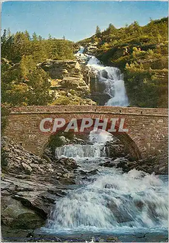 Cartes postales moderne L'Ete dans les Alpes en Montagne Fraicheur d'une Cascade