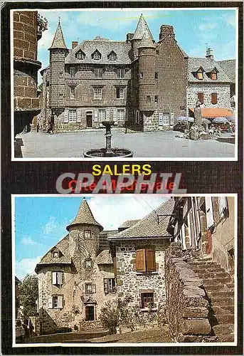 Cartes postales moderne Le Cantal Pittoresque Salers Cite Medievale (alt 950m) Place Tyssandler d'Escous Maison Bertrand