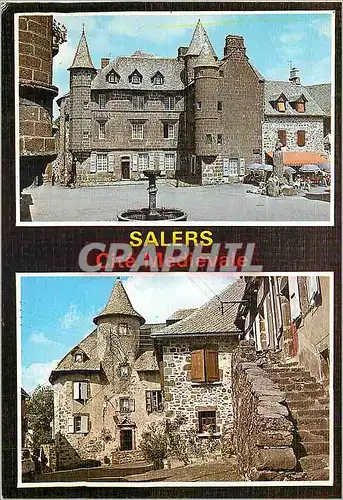 Moderne Karte Le Cantal Pittoresque Salers Cite Medievale (alt 950m) Place Tyssandler d'Escous Maison Bertrand