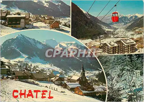 Cartes postales moderne Chatel (Haute Savoie) altitude de 1200a 2000m Teleferique