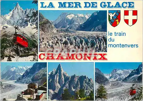 Cartes postales moderne Chamonix Mont Blanc (Hte Savoie) alt 1037m la Mer de Glace Teleferique