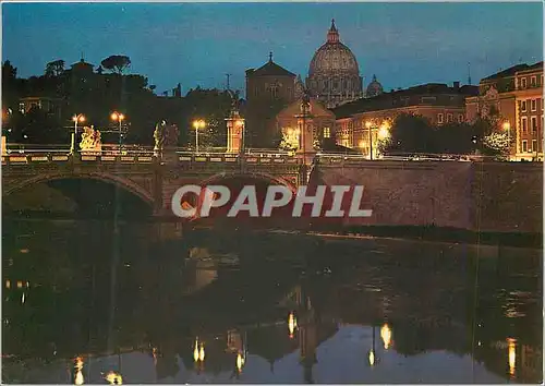 Cartes postales moderne Roma le Tibre la Nuit