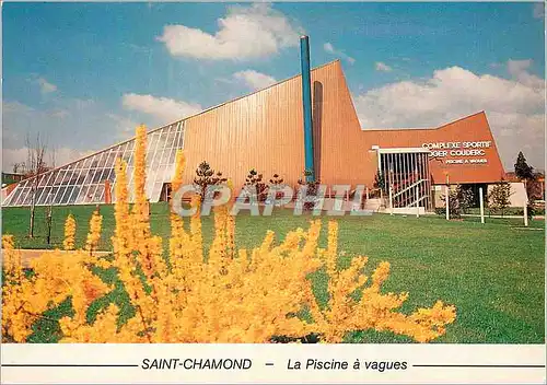 Moderne Karte Saint Chamond Izieux (Loire) Vue Generale de la Piscine a Vagues