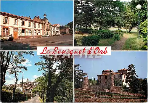 Moderne Karte Le Bousquet d'Orb (Herault) la Mairie le Jardin Public Saint Martin le Chateau de Cazilhac