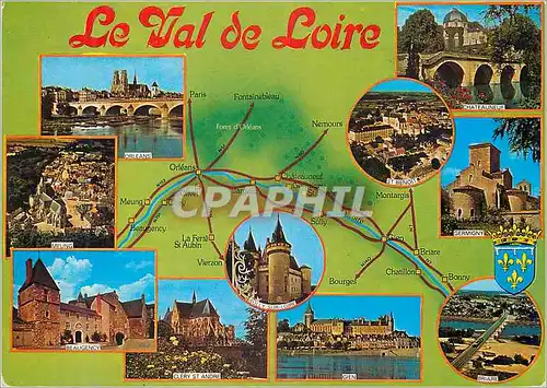 Cartes postales moderne Le Val de Loire Orleans Meung Beaugency Chateauneuf Germigny Gien Briare