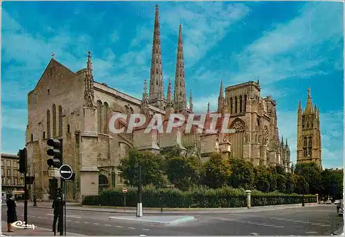 Cartes postales moderne Bordeaux (Gironde) La Cathedrale St Andre et Pey Berlan