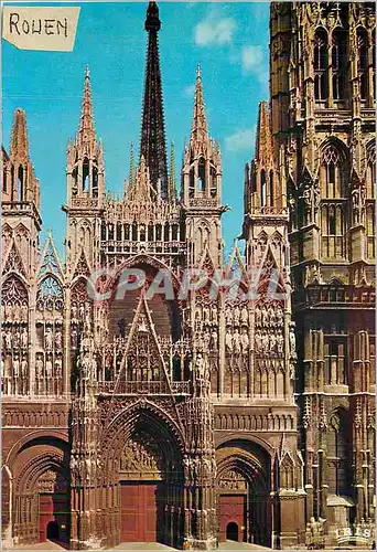 Cartes postales moderne Rouen Normandie Images de France La Facade de la Cathedrale