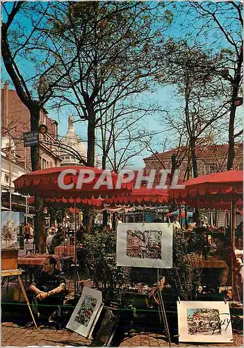 Cartes postales moderne Paris et ses Merveilles Montmartres La Place du Tertre et ses Parasols