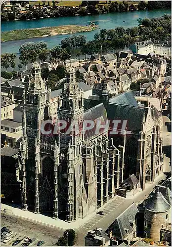 Cartes postales moderne Tours (I et L) La France vue du Ciel La Cathedrale Saint Gatien (XIIe et XVIe Siecles)