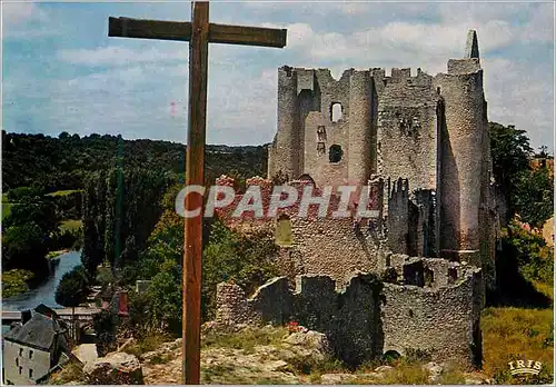 Moderne Karte Angles sur l'Anglin  Vallee de l'Anglin La Vienne Touristique Les Ruines du Chateau XIe XIIe Sie