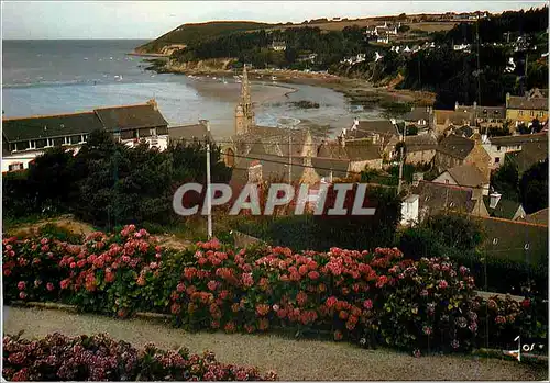 Moderne Karte Saint Michel en Greve La Bretagne en Couleurs Vue Generale